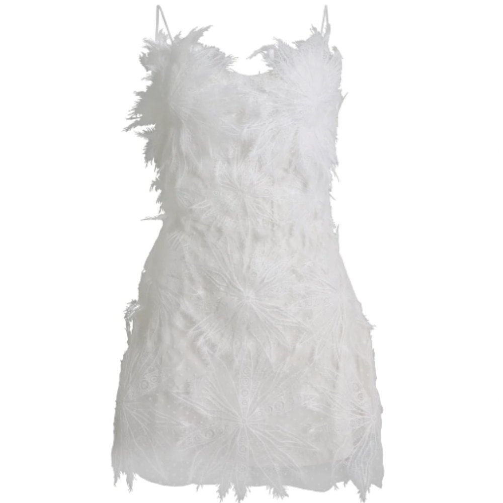 INAMORE Mariposa Little White Applique Dress